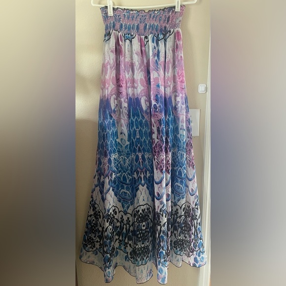 Alberto Makali Convertible Bubble Fairy Maxi Slip Skirt Dress Small Y2K Boho - Picture 4 of 12